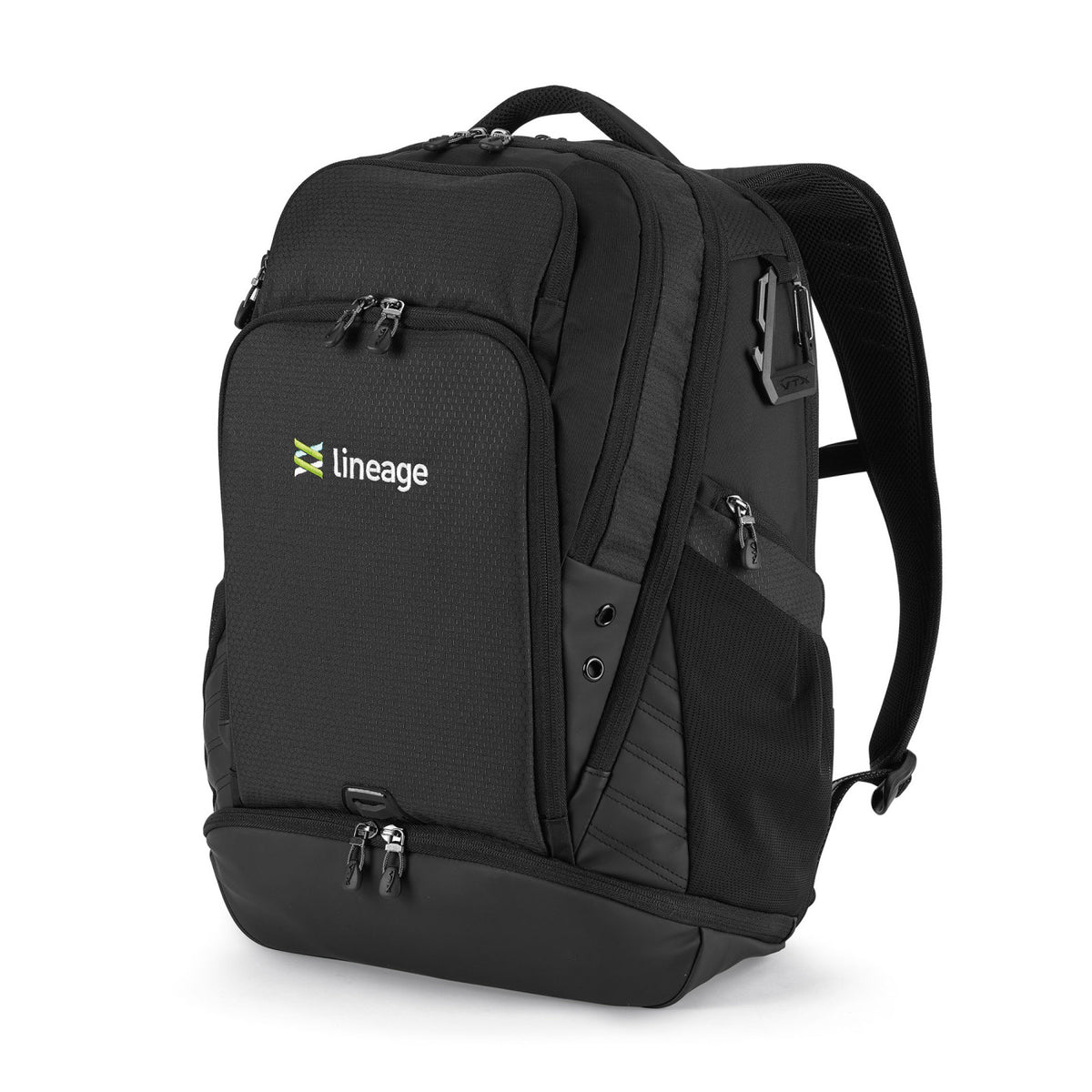 Viper Laptop Backpack with Shoe Compartment, 15 Inch Embroidery - Black - View 2