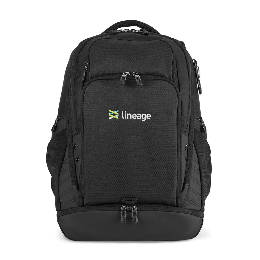 Viper Laptop Backpack with Shoe Compartment, 15 Inch Embroidery - Black - View 3