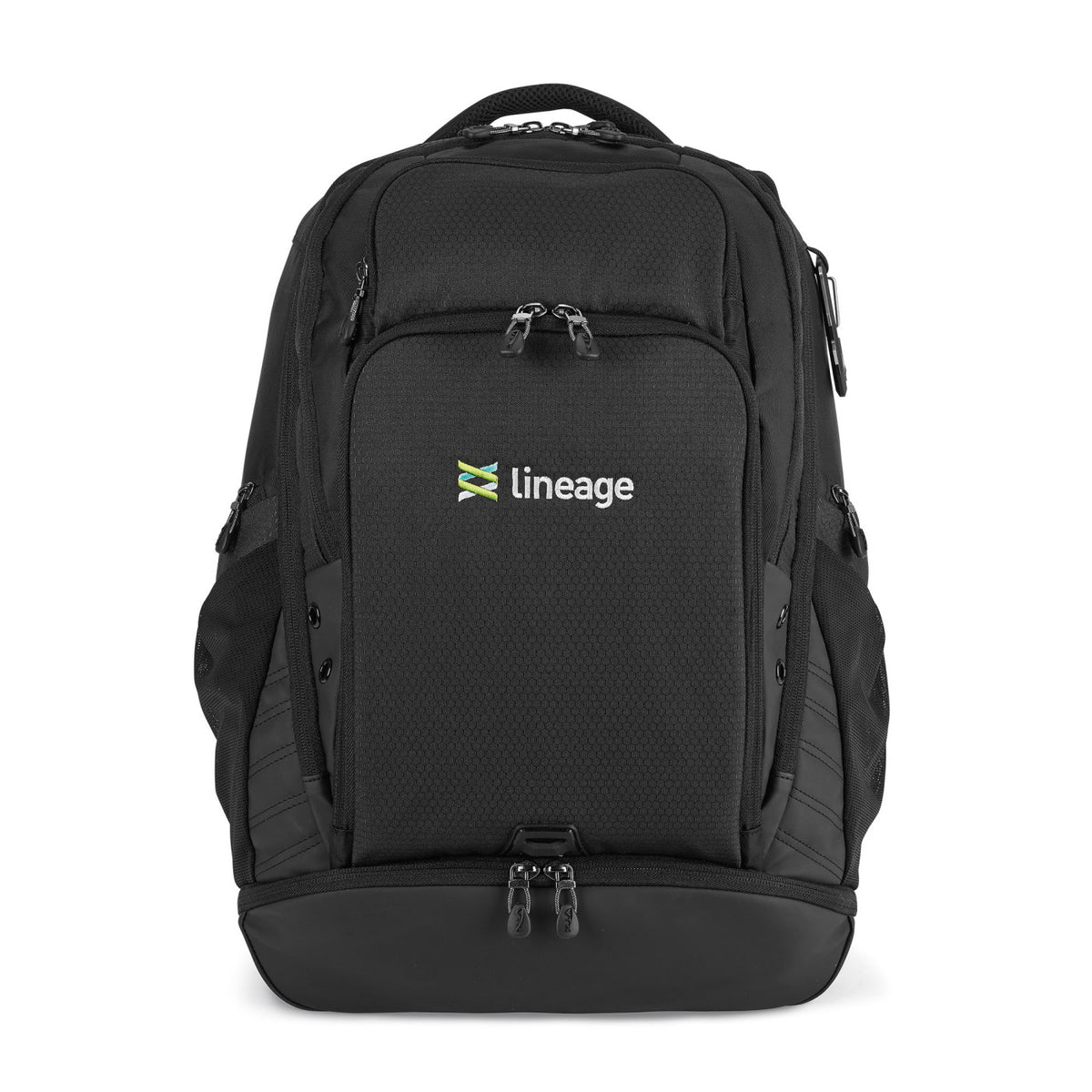 Viper Laptop Backpack with Shoe Compartment, 15 Inch Embroidery - Black - View 3