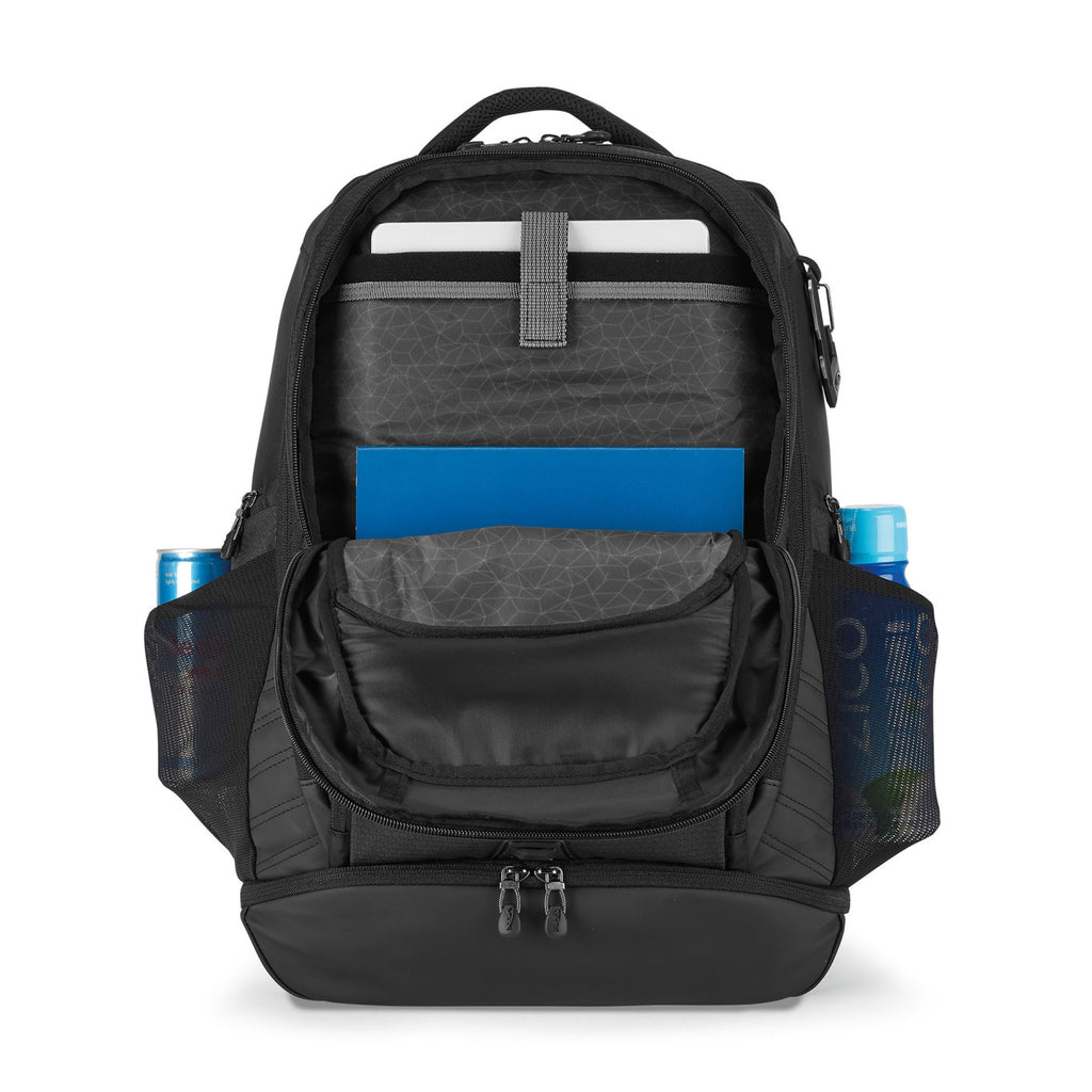 Viper Laptop Backpack with Shoe Compartment, 15 Inch Embroidery - Black - View 4