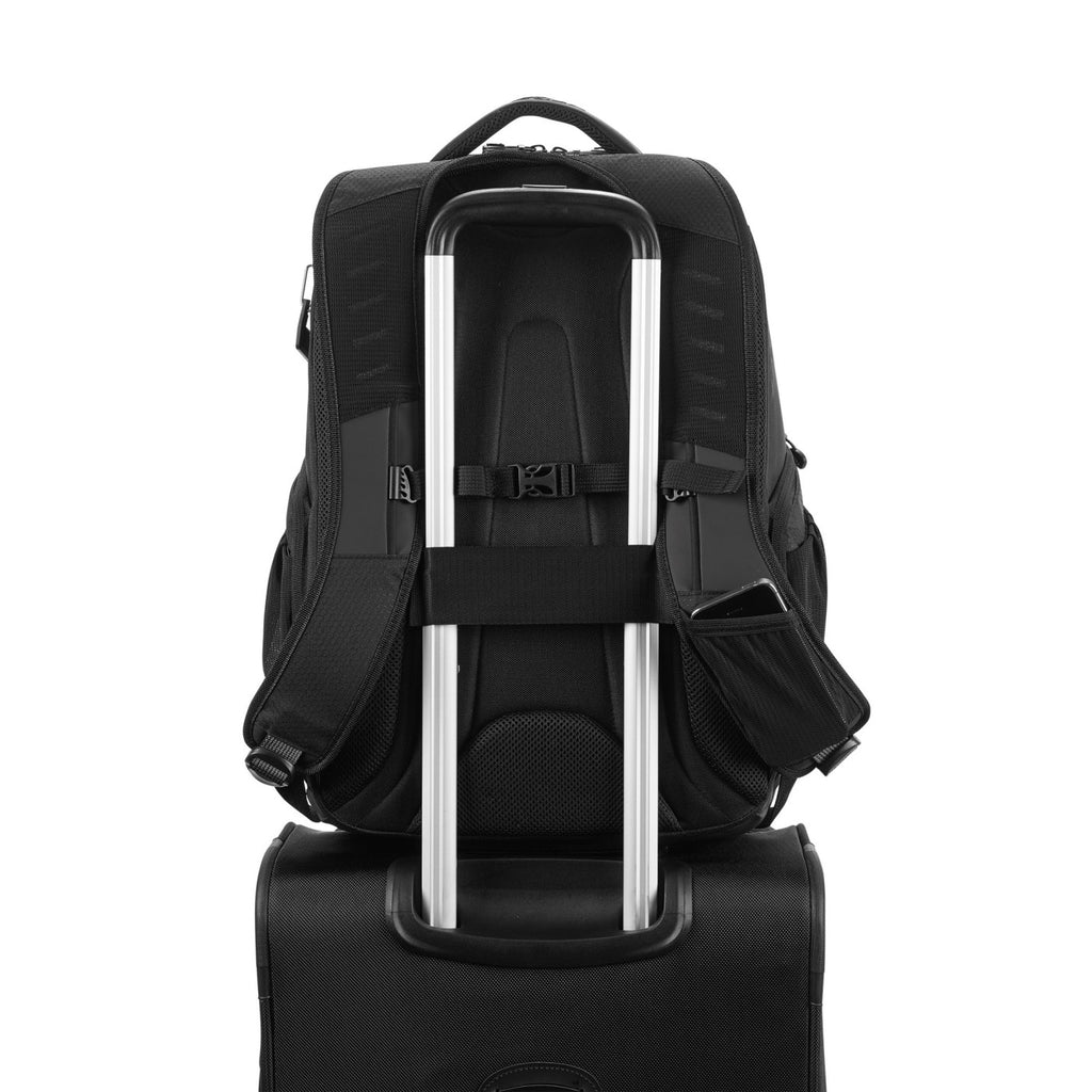 Viper Laptop Backpack with Shoe Compartment, 15 Inch Embroidery - Black - View 6