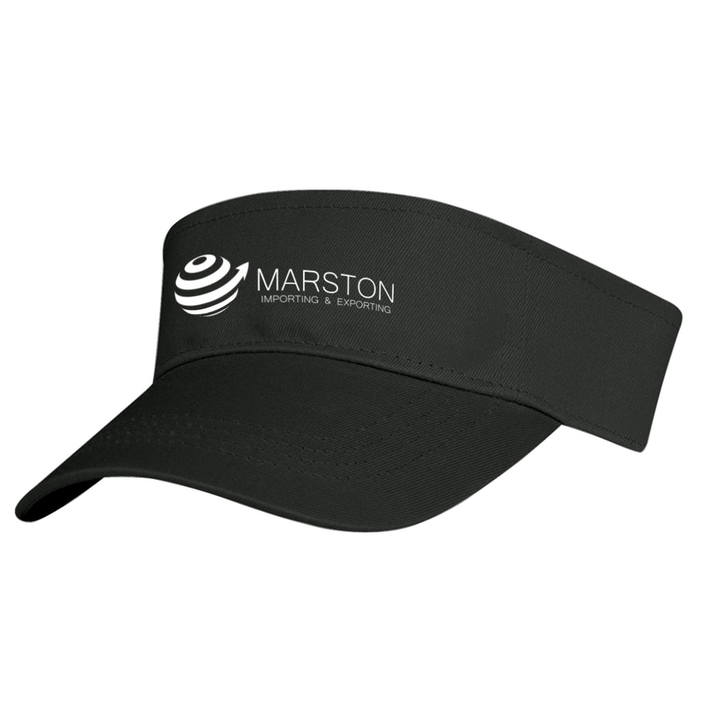 Visor in Cotton Twill Embroidery - Black - Silk Screen