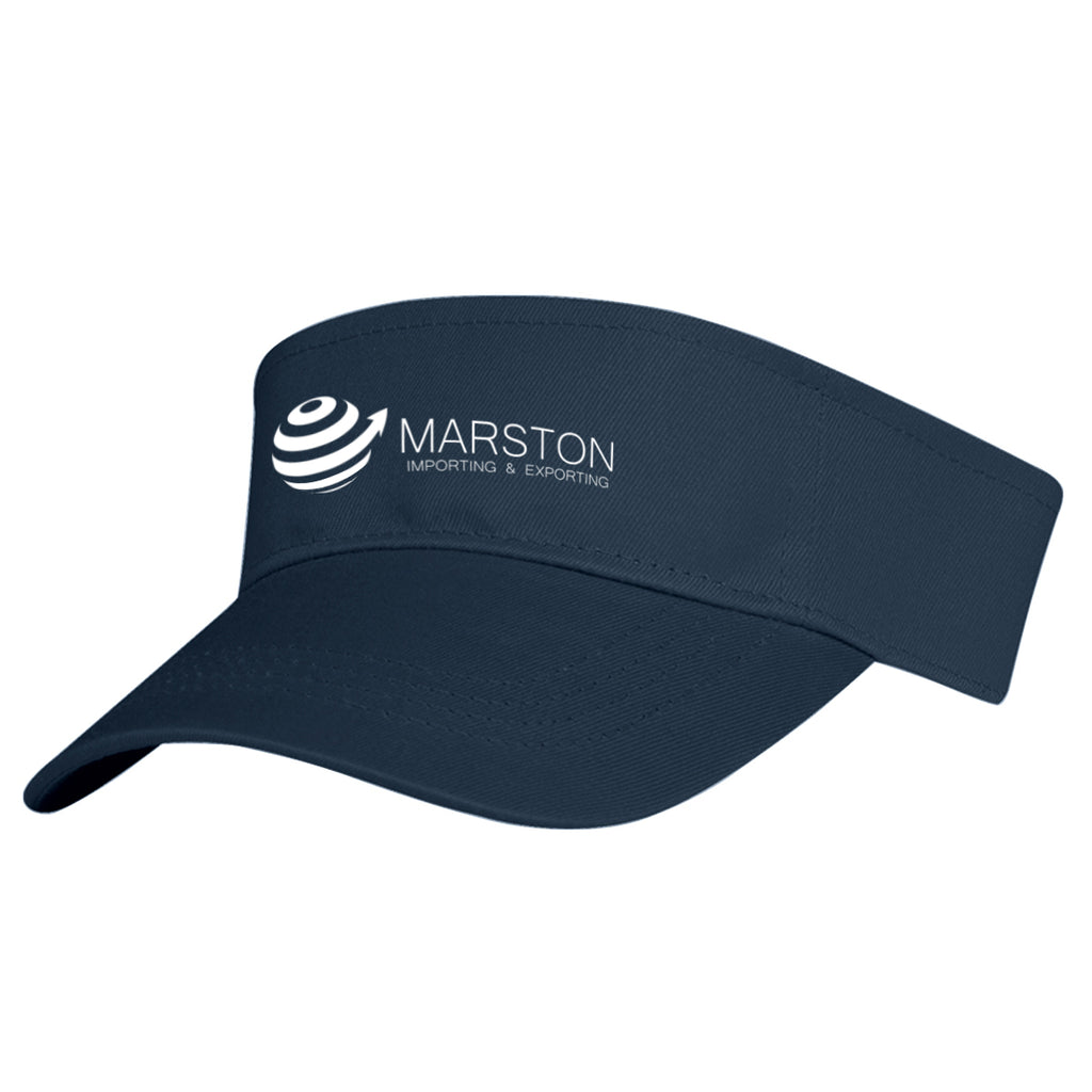 Visor in Cotton Twill Embroidery - Navy - Silk Screen