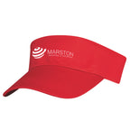 Visor in Cotton Twill Embroidery - Red - Silk Screen