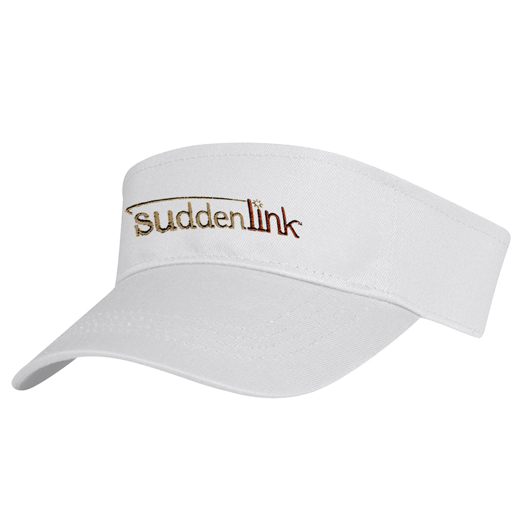 Visor in Cotton Twill Embroidery - White - Embroidery