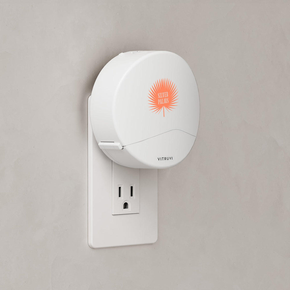 Vitruvi Plug-In Wall Diffuser with Forest Rain Refill - White - Right Angle