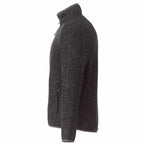 Vorlage Sweater Knit Half Zip Pullover for Men Embroidery - Blk Smk Hthr/Blk Smk Hthr - Left Side