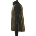 Vorlage Sweater Knit Half Zip Pullover for Men Embroidery - Loden Heather/Black Smk Hthr - Left Side