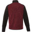 Vorlage Sweater Knit Half Zip Pullover for Men Embroidery - Maroon Heather/Black Smk Hthr - Back Flat