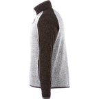 Vorlage Sweater Knit Half Zip Pullover for Men Transfer - Light Hthr Grey/Blk Smk Hthr - Left Side