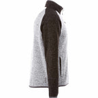 Vorlage Sweater Knit Half Zip Pullover for Men Transfer - Light Hthr Grey/Blk Smk Hthr - Right Side