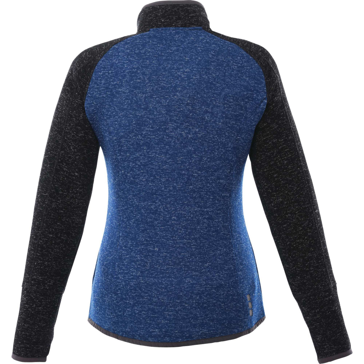 Vorlage Sweater Knit Half Zip Pullover for Women Embroidery - Metro Blue/Black Smoke Heather - Back Flat