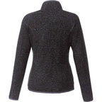 Vorlage Sweater Knit Half Zip Pullover for Women Transfer - Blk Smk Hthr/Blk Smk Hthr - Back Flat