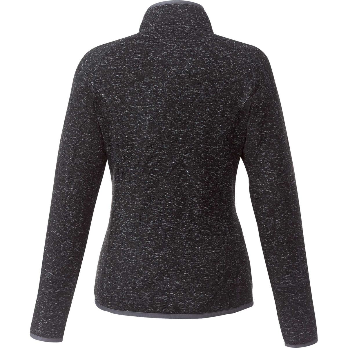 Vorlage Sweater Knit Half Zip Pullover for Women Transfer - Blk Smk Hthr/Blk Smk Hthr - Back Flat