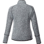 Vorlage Sweater Knit Half Zip Pullover for Women Transfer - Light Hthr Grey/Lt Hthr Grey - Back Flat 2