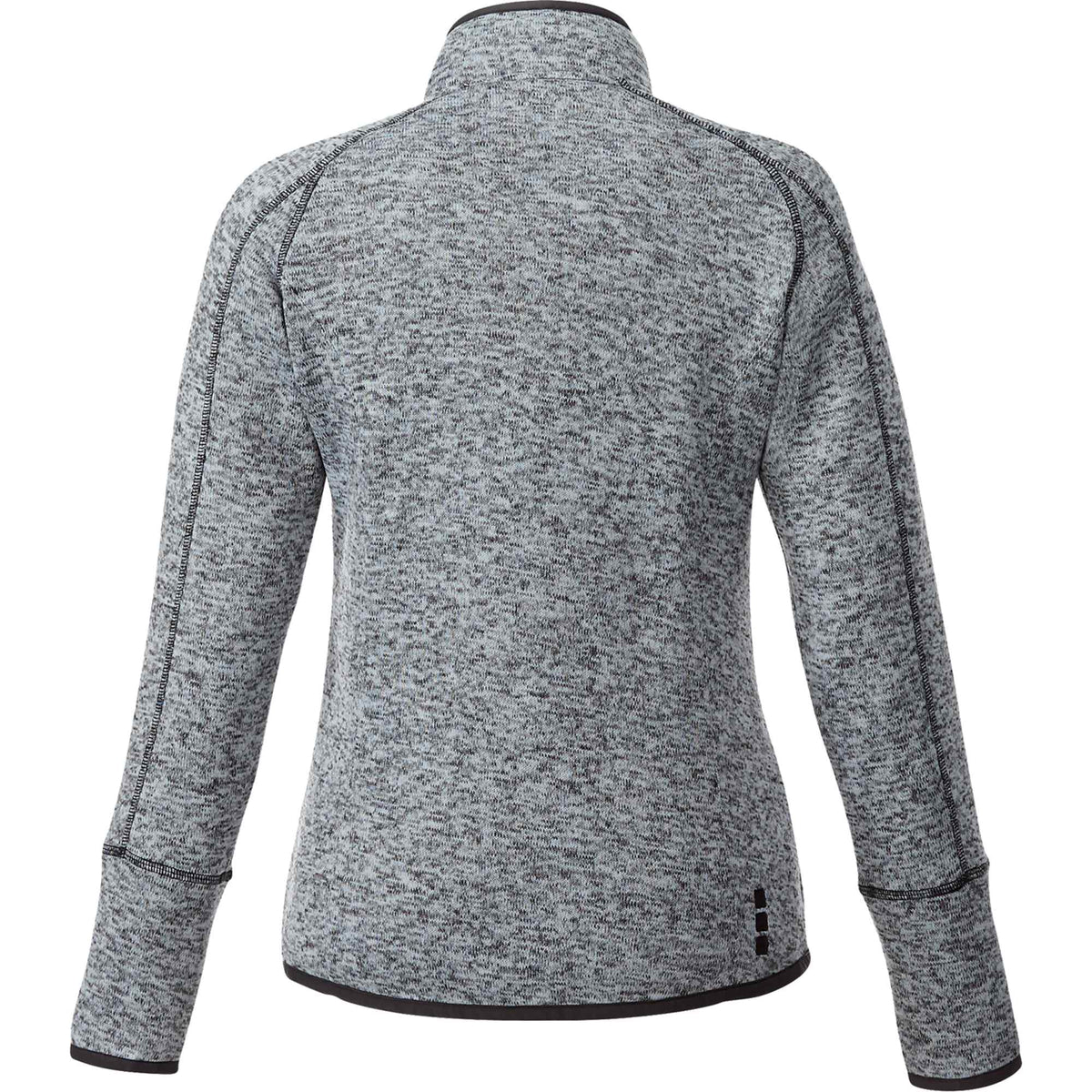 Vorlage Sweater Knit Half Zip Pullover for Women Transfer - Light Hthr Grey/Lt Hthr Grey - Back Flat 2
