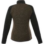 Vorlage Sweater Knit Half Zip Pullover for Women Transfer - Loden Heather/Black Smk Hthr - Back Flat