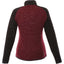 Vorlage Sweater Knit Half Zip Pullover for Women Transfer - Maroon Heather/Black Smk Hthr - Back Flat