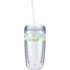 Vortex Double Wall Acrylic Tumbler, 16 oz Full Color - Clear - Back
