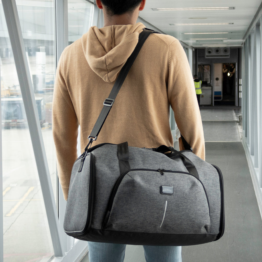 Voyager Dual Function Eco Duffel Bag - Gray - Inuse