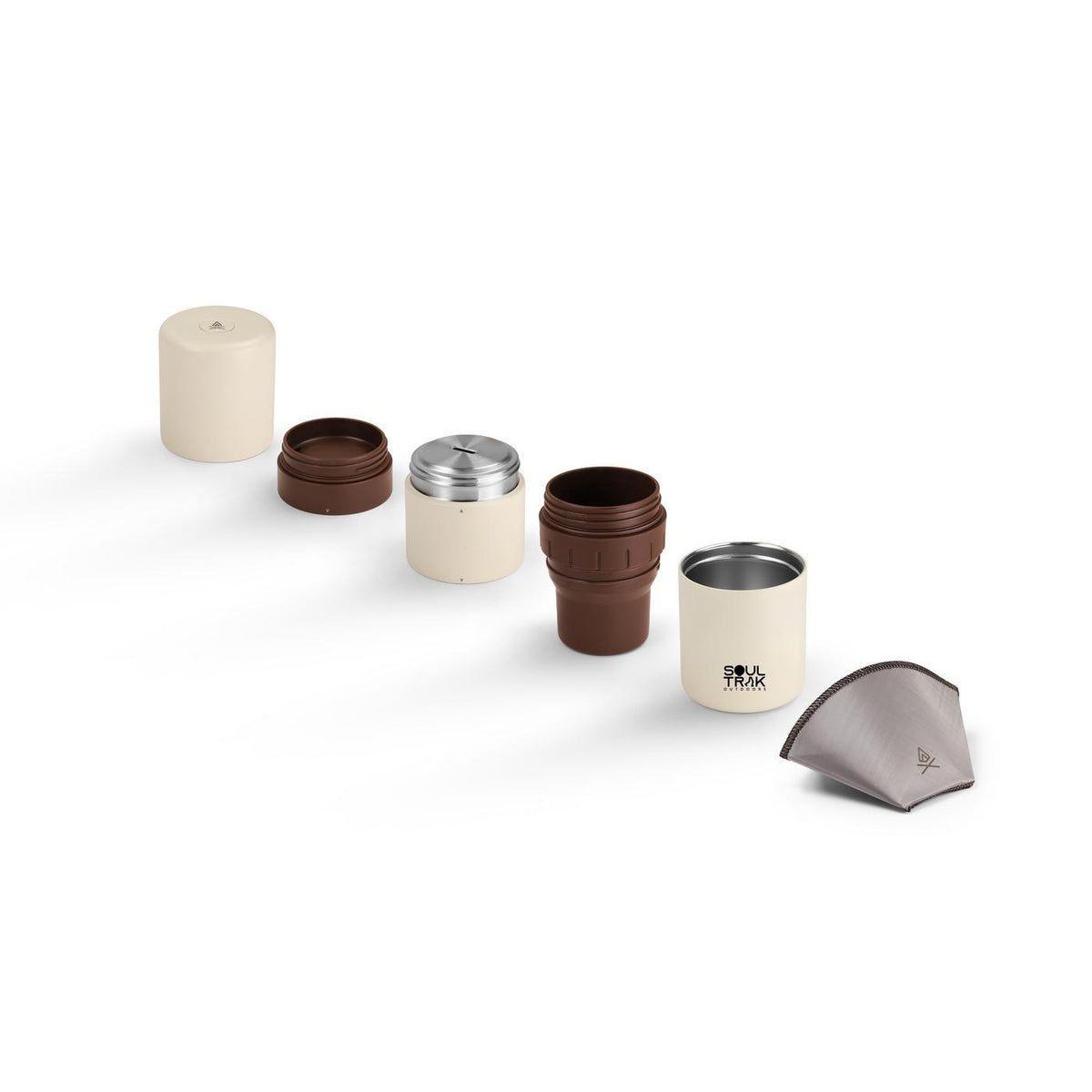 VSSL Nest Pour Over Coffee Kit with Two Mugs - Cream - View 3
