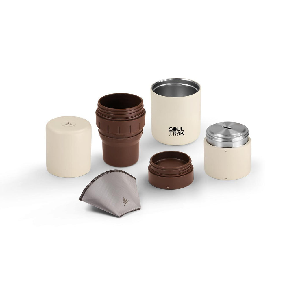 VSSL Nest Pour Over Coffee Kit with Two Mugs - Cream - View 4