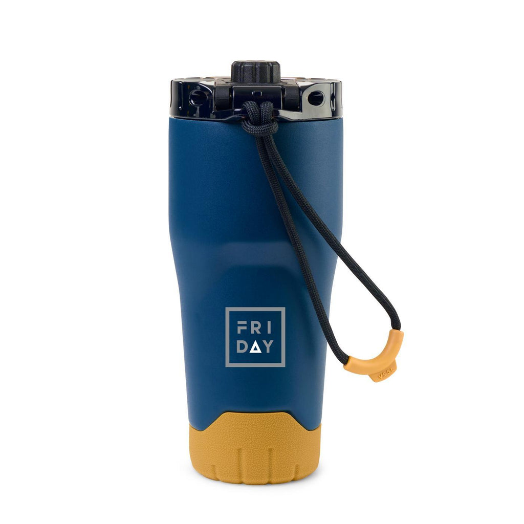 VSSL Rift Insulated Tumbler, 16 oz Laser Engraving - Pacific Blue - View 1