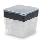 W&P Mini Ice Cube Tray with Storage Box, 48 Cubes Laser Engraving - Charcoal - View 1