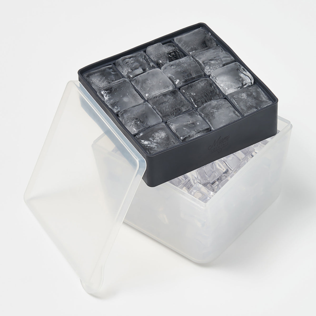 W&P Mini Ice Cube Tray with Storage Box, 48 Cubes Laser Engraving - Charcoal - View 4