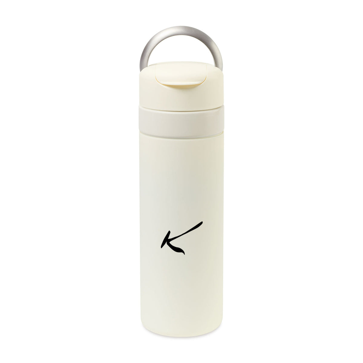 W&P Porter Insulated Ceramic Bottle with Drink-Through Lid, 20 oz Laser Engraving - Cream - View 1