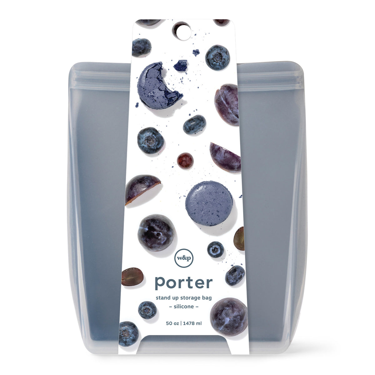 W&P Porter Silicone Stand-Up Bag, 50 oz - Slate - View 2
