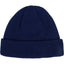 Waffle Knit Beanie in Recycled Polyester Embroidery - Indigo Blue - Front