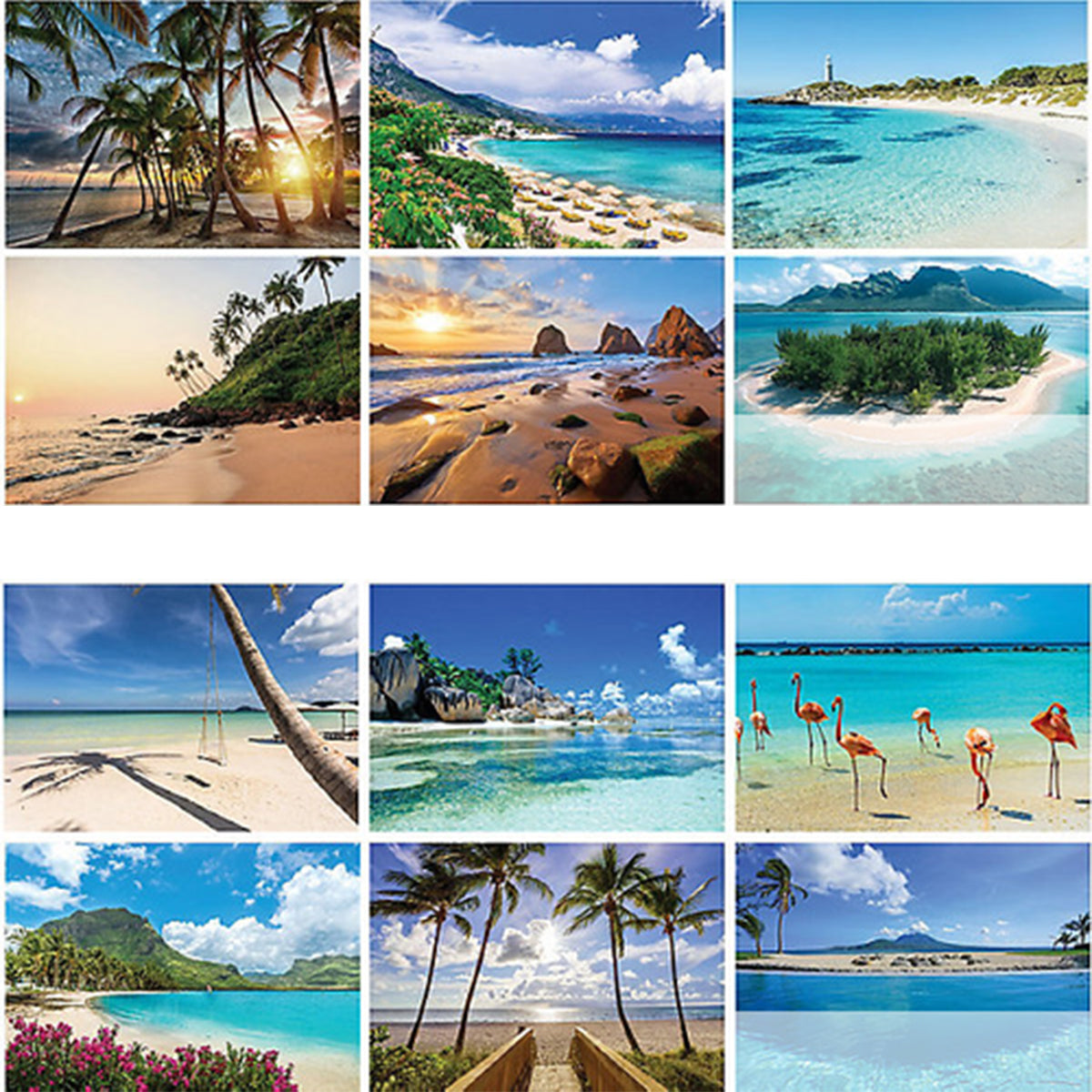 Wall Calendar with a Spiral, Beaches