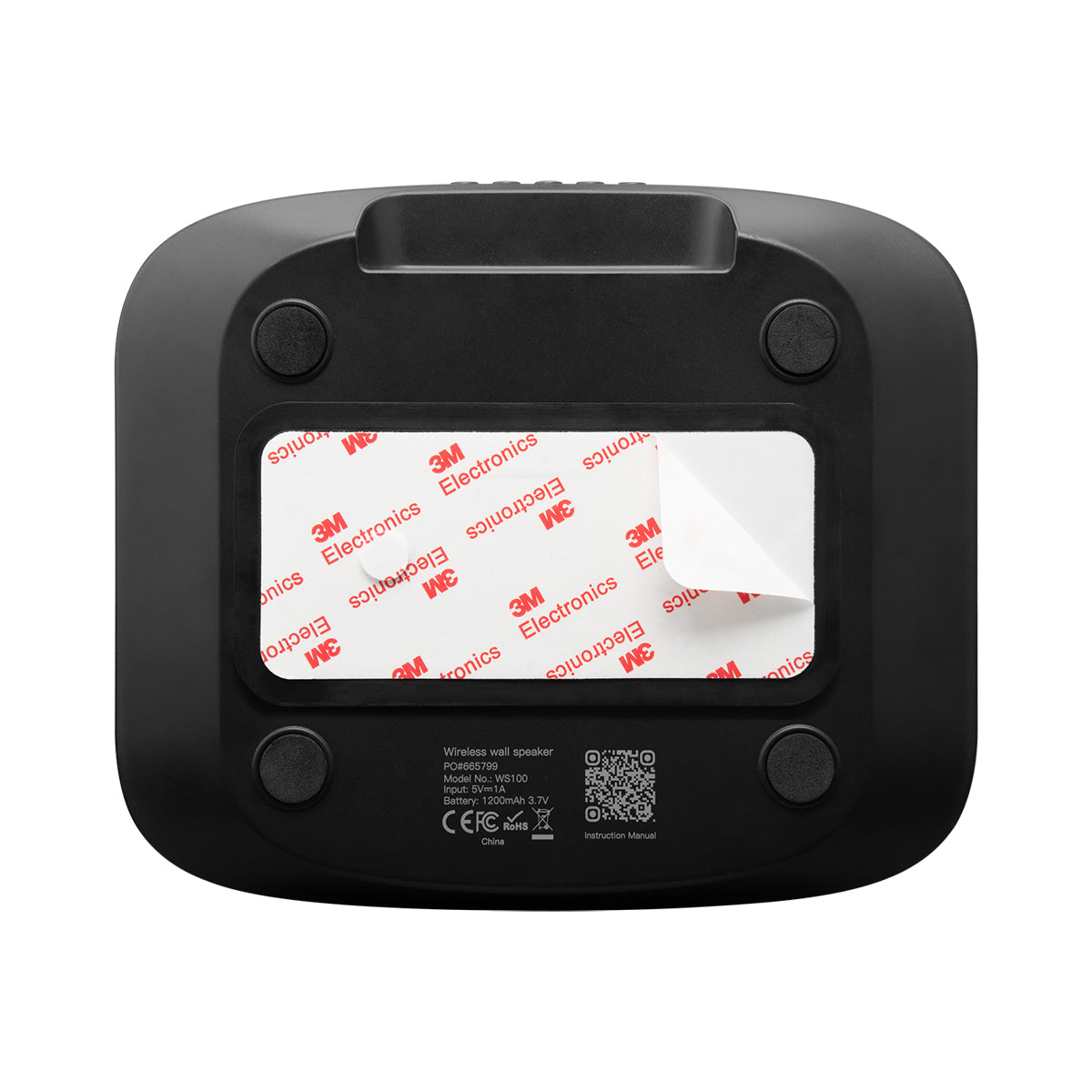 Wall Mounted Wireless Speaker - Black - Wall_Plate