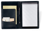 Wall Street Junior Writing Pad in Vegan Leather Debossing - Black - View 2