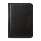 Wall Street Tech Padfolio with Gusseted File Pocket Embroidery - Black - View 1