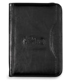 Wall Street Zip Padfolio with Curved Pocket - Black - View 1