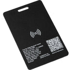 Wallet Tracker Card for Apple Find My, Rechargeable Full Color - Black - Back