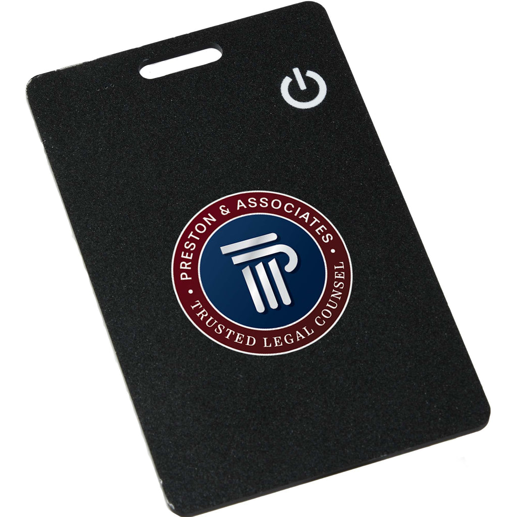 Wallet Tracker Card for Apple Find My, Rechargeable Full Color - Black - Front