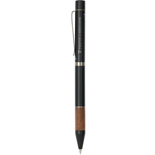 Walnut and Recycled Aluminum Twist Pen Laser Engraving