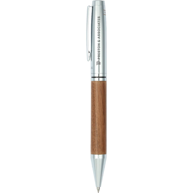 Walnut Executive Pen in Recycled Brass Laser Engraving
