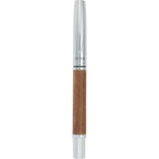Walnut Executive Rollerball Pen in Recycled Brass Laser Engraving - Wood - Clip 2