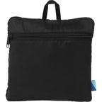 Wander and Roam Packable Travel Tote in Recycled Ripstop - Black - Front Packaging