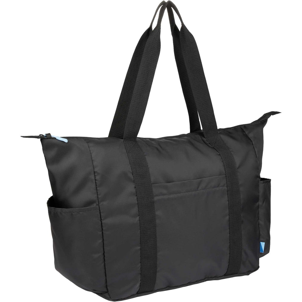 Wander and Roam Packable Travel Tote in Recycled Ripstop - Black - Right Angle