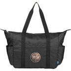 Wander and Roam Packable Travel Tote in Recycled Ripstop Transfer - Black - Front