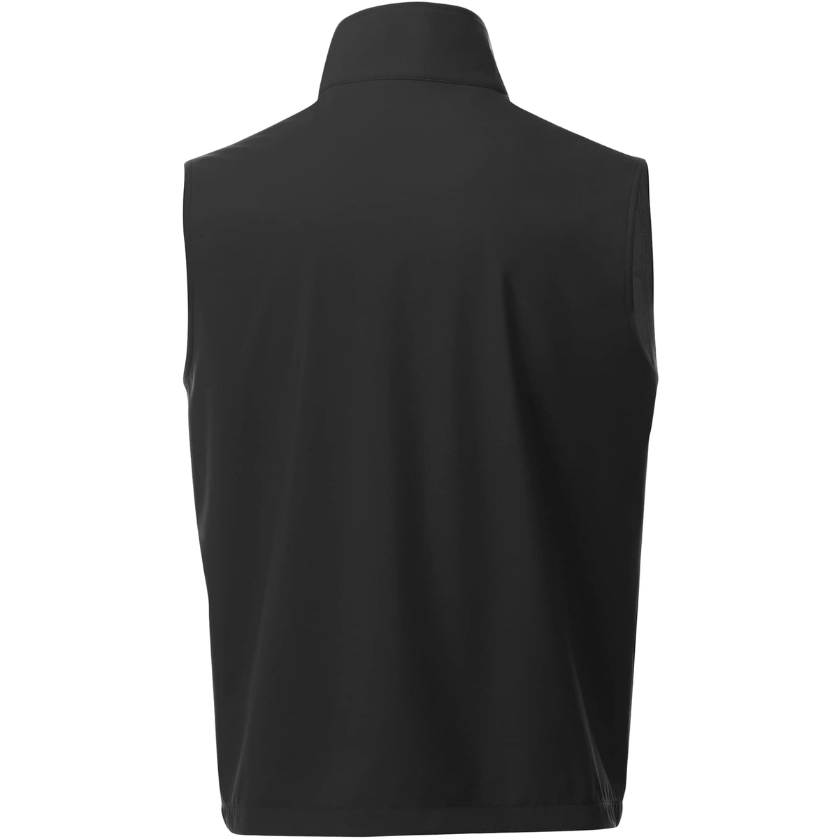 Warlow Waterproof Softshell Vest for Men Embroidery - Black - Back Flat