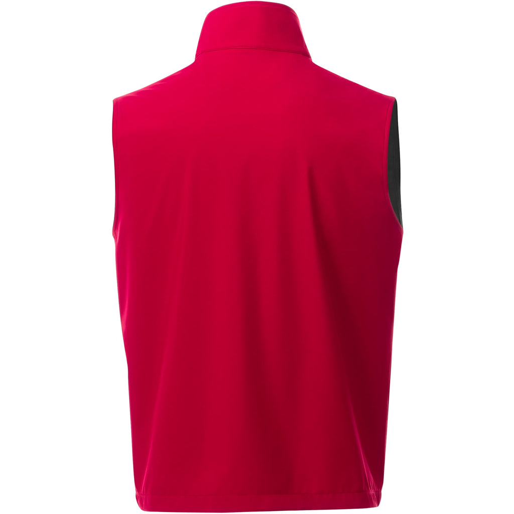 Warlow Waterproof Softshell Vest for Men Embroidery - Team Red - Back Flat