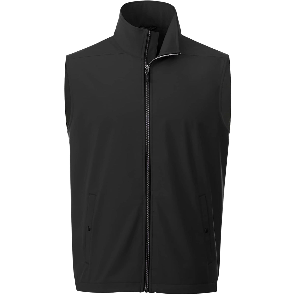 Warlow Waterproof Softshell Vest for Men Transfer - Black - Front Flat