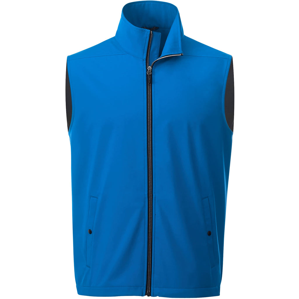 Warlow Waterproof Softshell Vest for Men Transfer - Olympic Blue - Front Flat