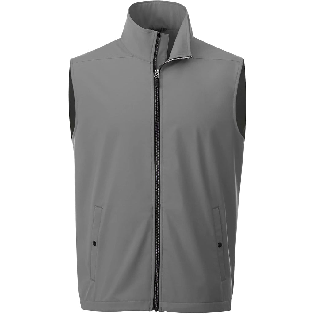 Warlow Waterproof Softshell Vest for Men Transfer - Quarry - Front Flat
